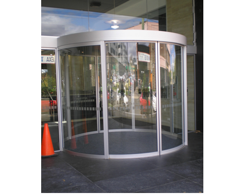 curved automatic doors