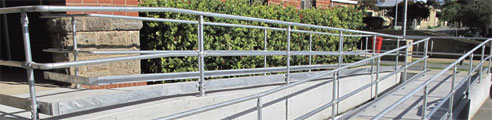 handrails for commercial and industrial use