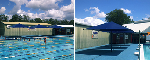 pool area shade