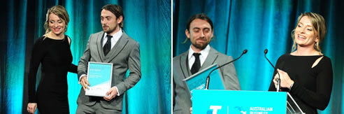 stonsets andy newton receiving award