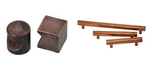 copper cabinet pulls
