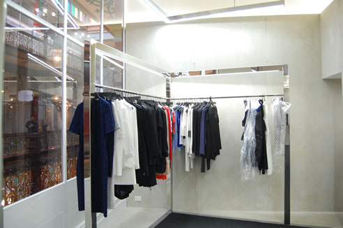 linear clothes rack lighting