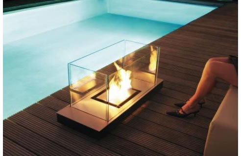 free standing fireplace