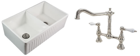 heritage sink and tapware set