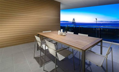 composite decking feature wall