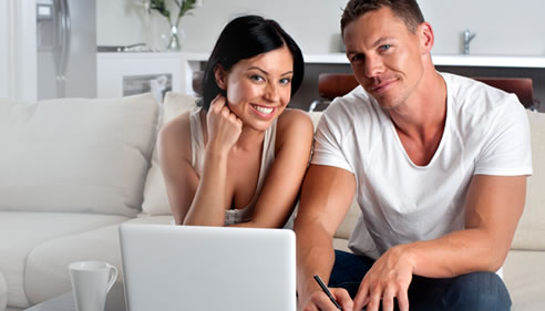 young couple going solar