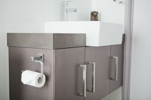 modern bathroom sink and cabinet