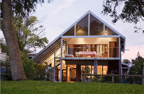 double storey a-frame house
