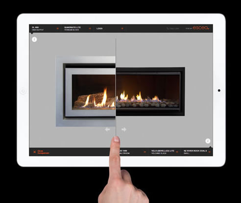 escea gas fireplace design tool