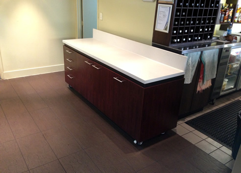 bar and cabinetry