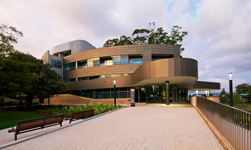 bronze anodised court house facade