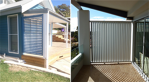 Aluminium fixed plantaion shutters by Rollashield