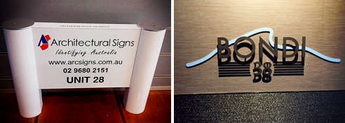 Commercial building signage from Architectural Signs