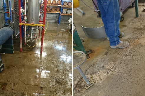 concrete floor before epoxy coating