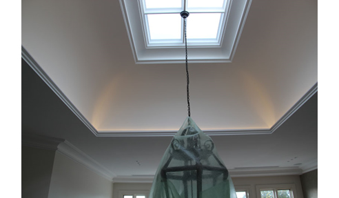 stairwell dome window and pendant