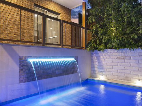 Pool Water Feature Leo Stone Tumbled Cladding