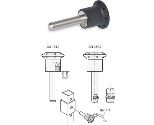 Locking pins with magnetic force from D&D Barry