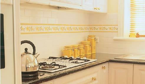 yellow victorian border tiles