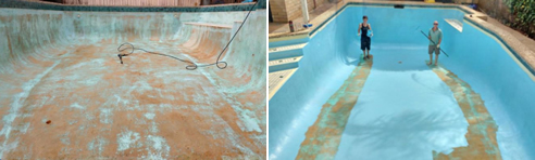 restoring pool with epotec epoxy coating
