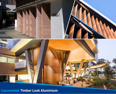 Timber Grain Aluminium Louvres