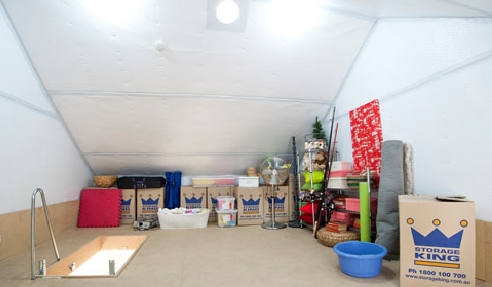 Dust Proof Storage Room from Attic Ladders