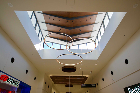 Shopping Centre Timber Ceiling Feature