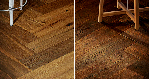 Herringbone floorboards from Wild River Timber Company