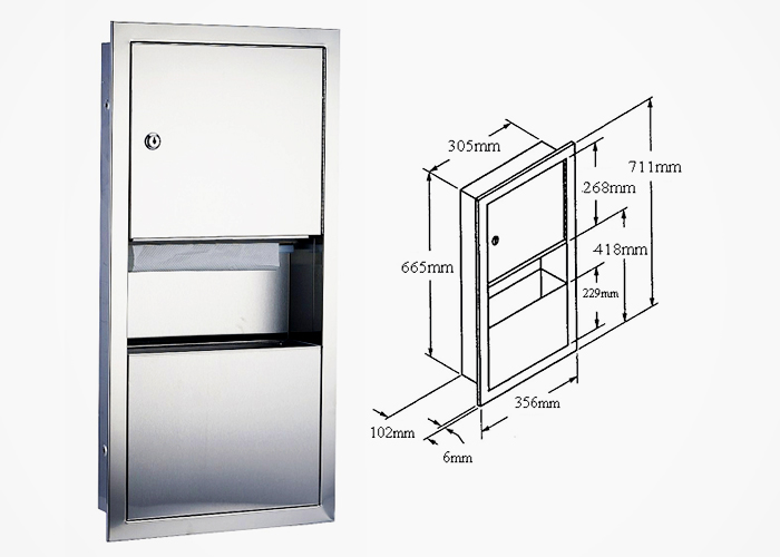 Modern Paper Towel Dispenser and Waste Receptacle from Star