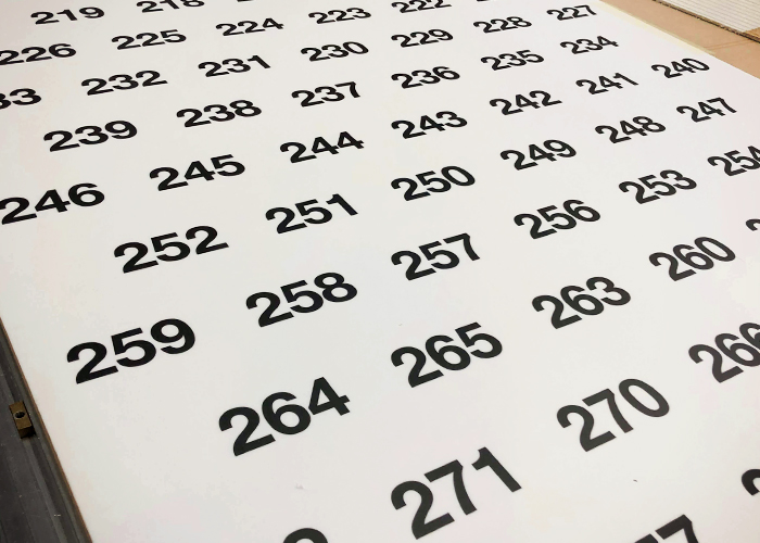 Numbered Plates for COVID-19 Intake Distribution by Allplastics