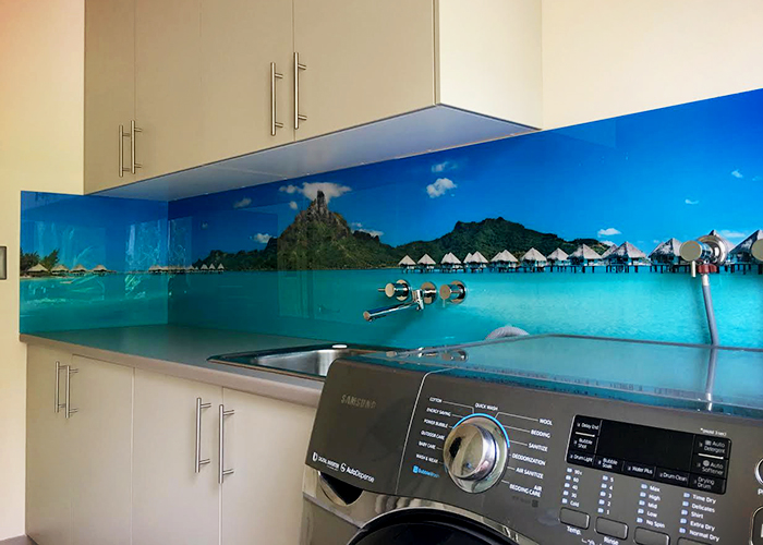 Custom Printed Laundry Splashbacks by Innovative Splashbacks