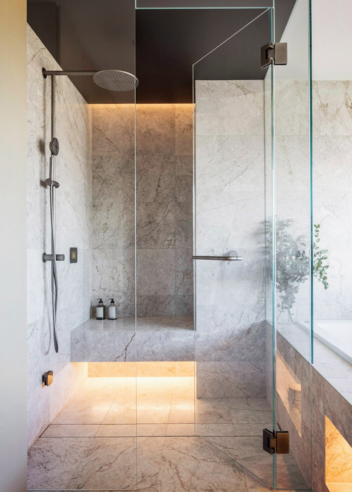 Bathroom Renovation Featuring Ledo Limestone from RMS Marble