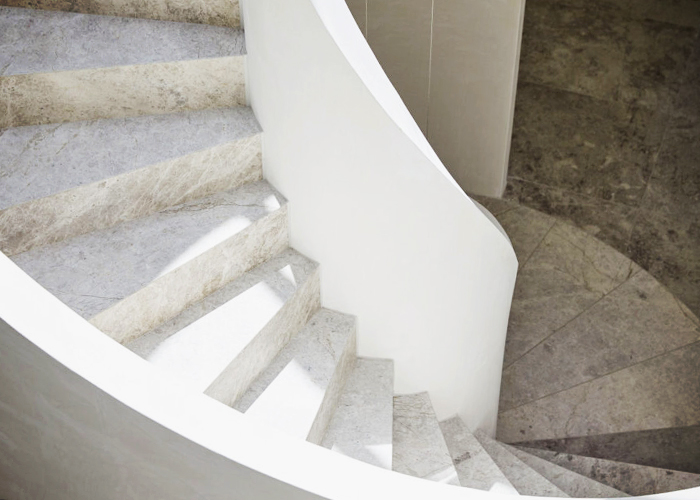 Sculpted Spiral Staircase for Holyrood Street by S&A Stairs