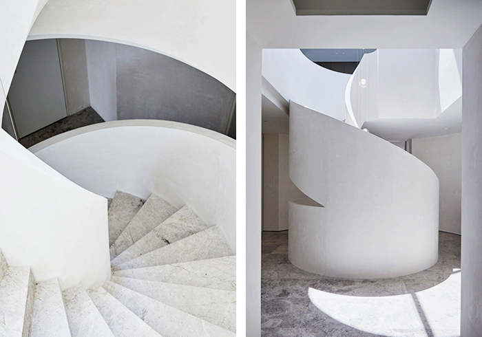 Sculpted Spiral Staircase for Holyrood Street by S&A Stairs