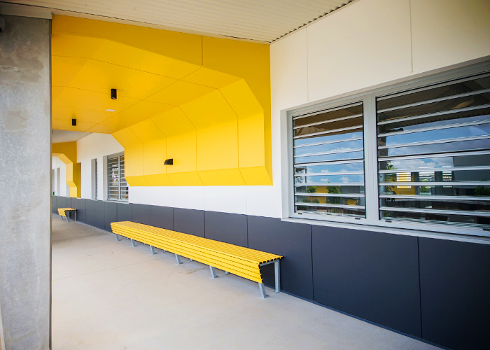 Louvre Windows for Calliope High School by Safetyline Jalousie