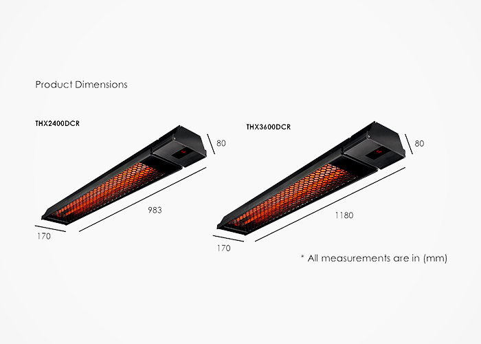 Dual Carbon Element Outdoor Heaters from HEATSTRIP