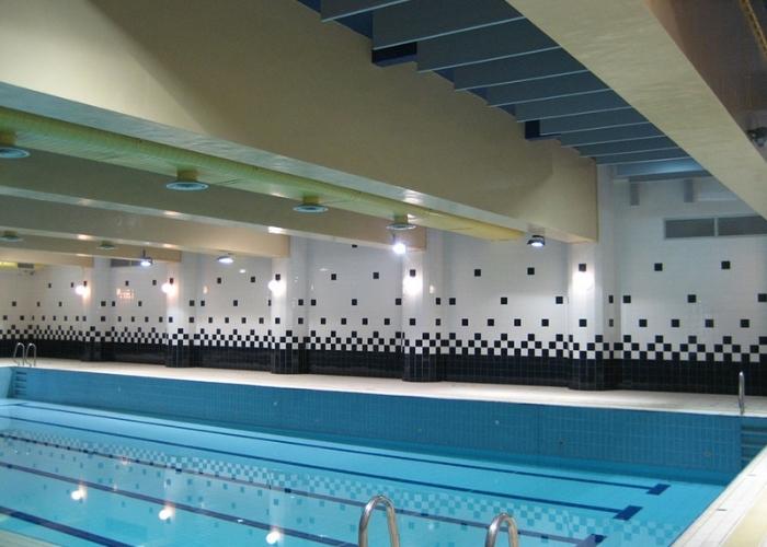 Ceiling Sound Baffles for Indoor Swimming Pools by Acoustic Answers