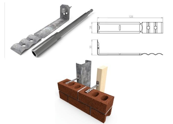 Medium Duty Fast Fix Veneer Wall Tie from Cerra Metal Works