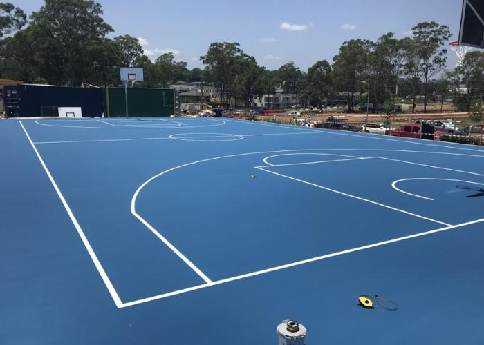 Acrylic Surfacing Basketball Courts from Court Craft