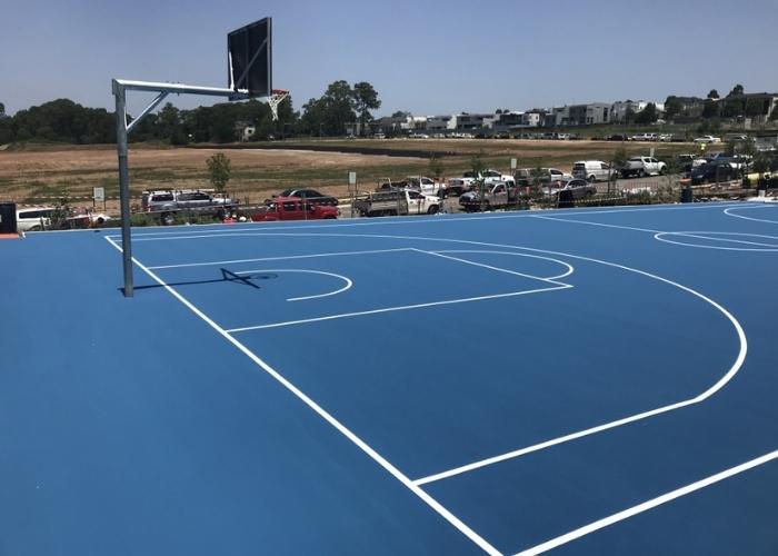 Acrylic Surfacing Basketball Courts from Court Craft