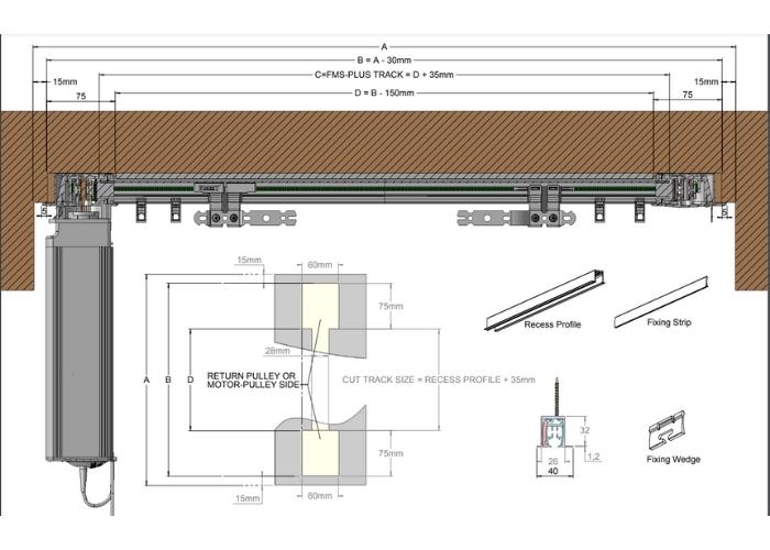 Recessed Motorised Track by Forest Drapery