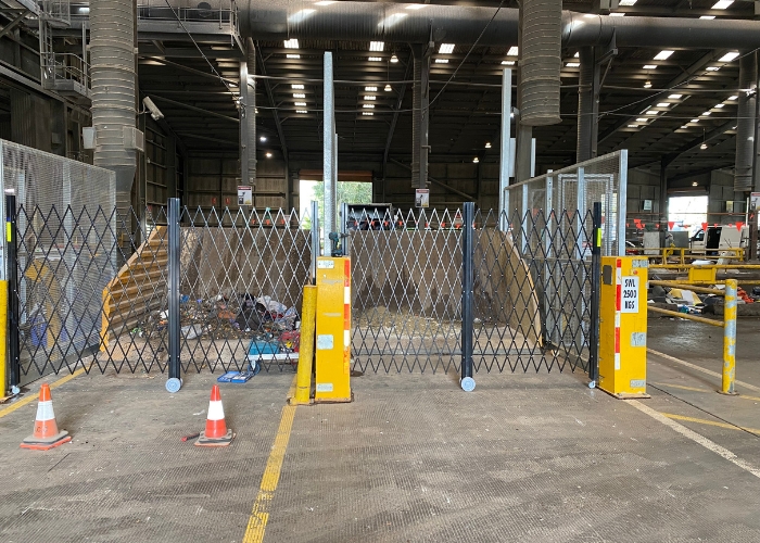 Security Mobile Trellis Doors Secure Waste Recycling Facilities by ATDC