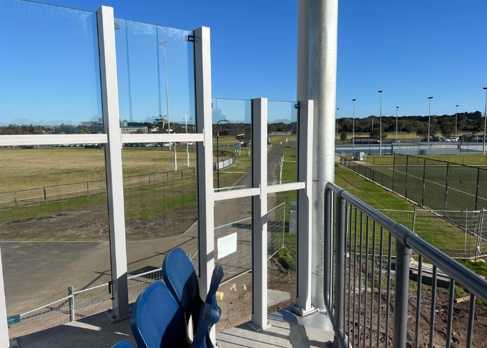 Crowd Rated Balustrade System for Sporting Pavilions by Axiom Group