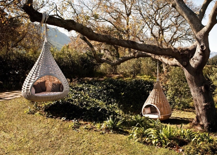 Cocoon-Like Hanging Lounger by Cosh Outdoor Living