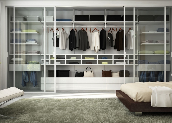 Bottom Rolling Door Track System for Closets from Cowdroy