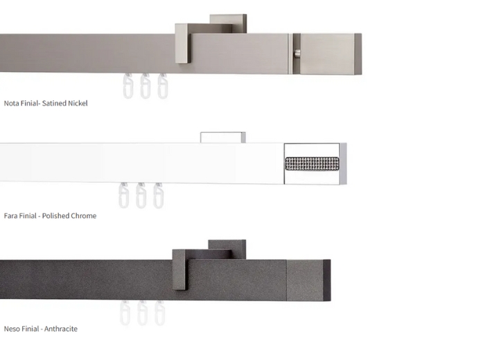 Rectangular Rails for Curtains from Forest Drapery