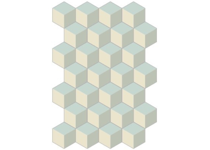 3D Effect Cubic Cement Tile from MDC Mosaics