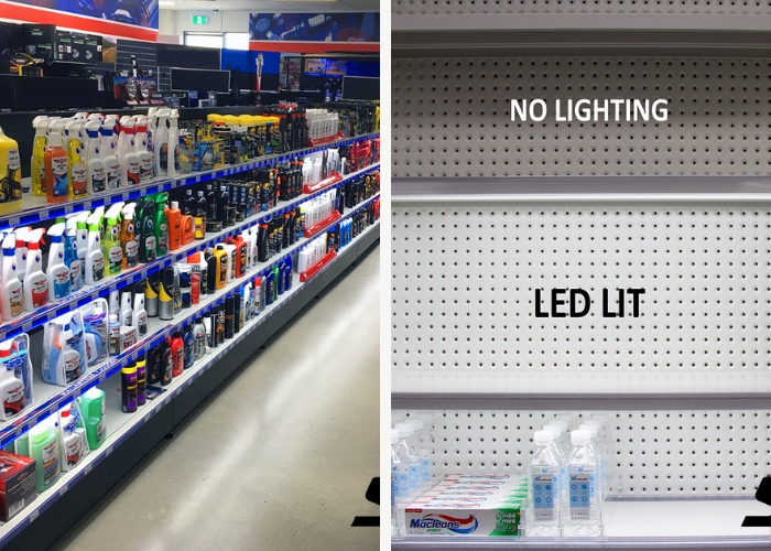 Easy to Assemble LED Shelf Lighting for Retail Stores by SI Retail