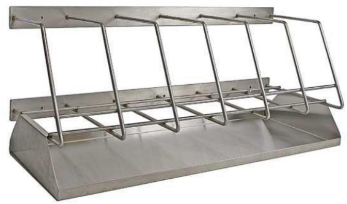 Bedpan Rack with Drip Tray by Star Washroom Accessories