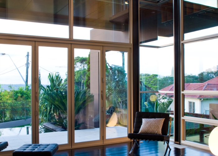 Bottom Rolling Bi-Fold Doors by Vista Windows