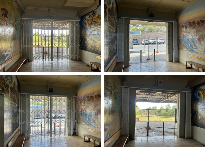 Steel Security Doors and Screens by ATDC for Port Augusta Railway Station